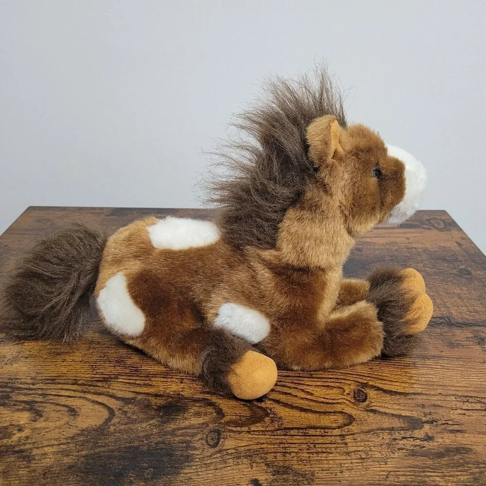 Dan Dee Collector's Choice Brown White Horse Pony Soft Plush Spotted